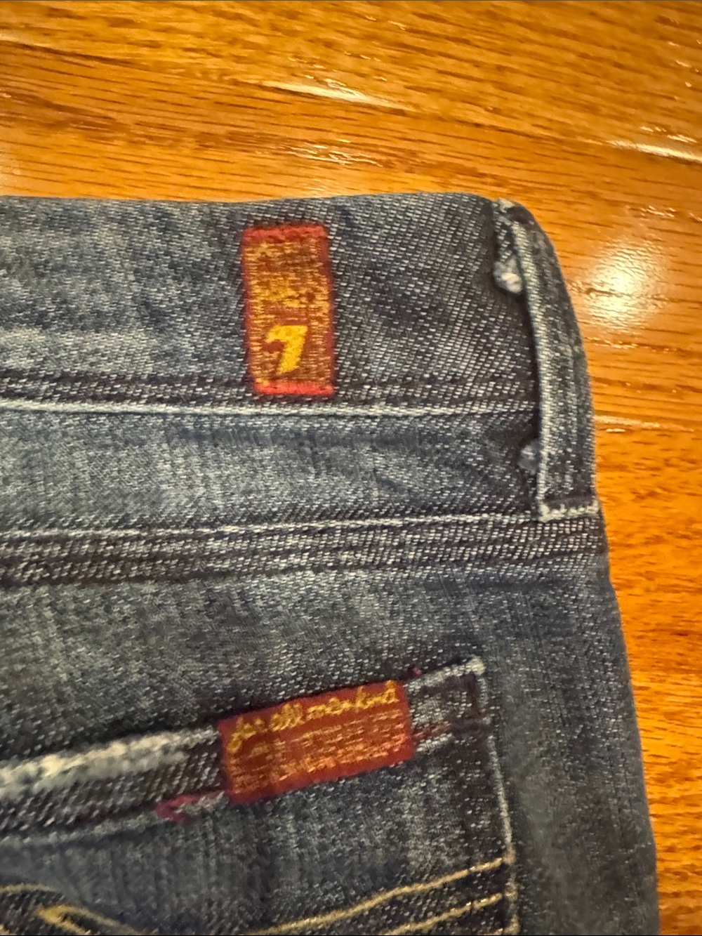7 For All Mankind Dark Indigo Wide-Leg Jeans - Picture 4 of 4